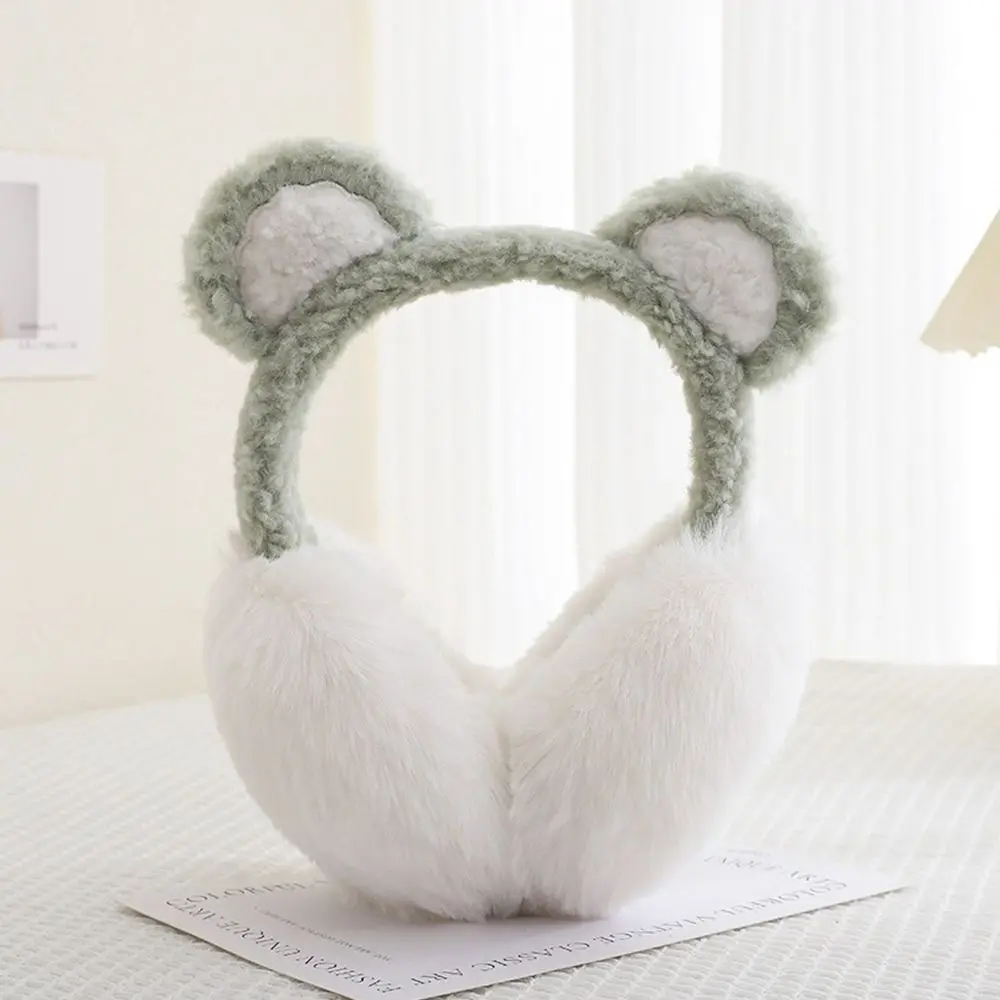 Cute Warm Plush Earmuffs Fluffy Adjustable Earflaps Casual Soft Ear Warmer for Men Women