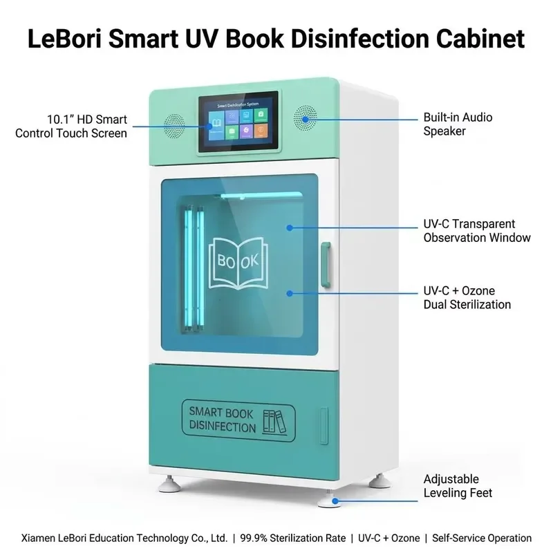 for Leborui Automatic Book Disinfection Machine 99.99% Disinfection Rate Smart Library Equipment 10-50 Volumes Capacity