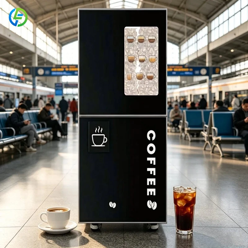 Commercial Automatic Cold Drink Water User-Friendly Versatile Space-Saving Premium Coffee Vending Machine FL Customized