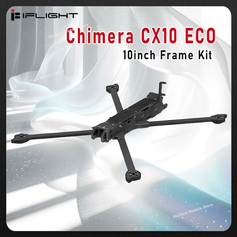 iFlight Chimera CX10 ECO 10-Inch FPV Frame Kit - 452mm Wheelbase 6mm Arm Carbon Fiber RC FPV Freestyle Racing Component