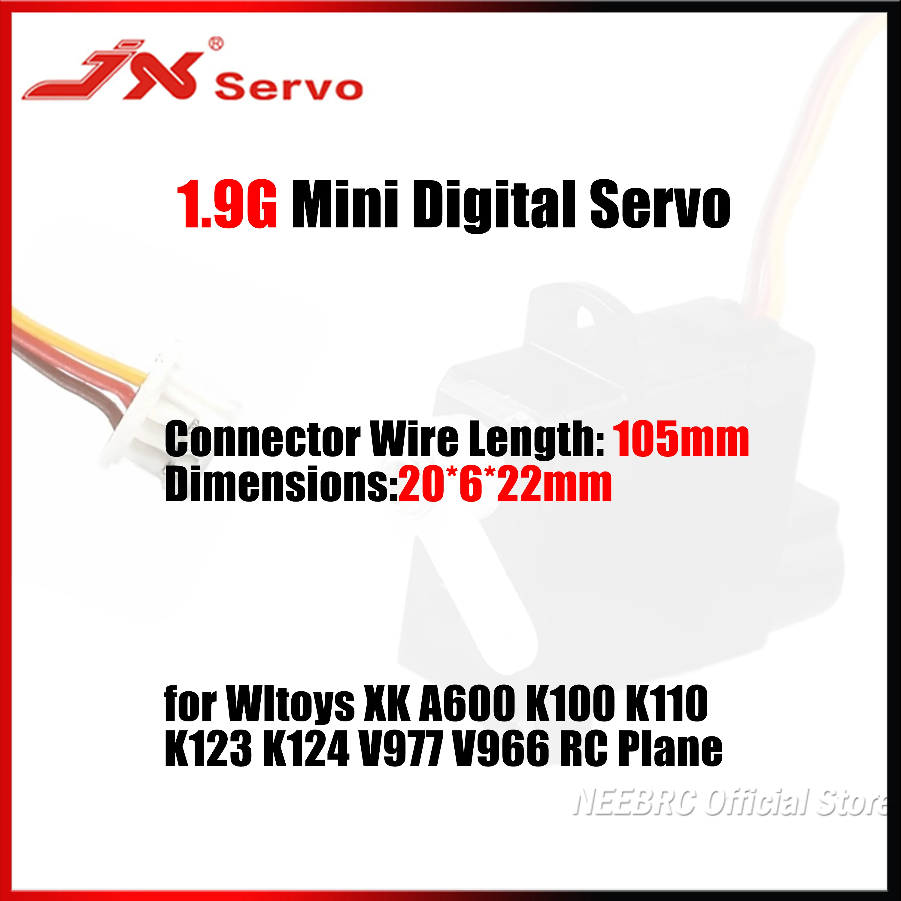 

1.9G Micro Plastic Servo for Wltoys XK A600 K100 K110 K123 K124 V977 V966 RC Helicopter Airplane Drone RC Model Toy Accessories