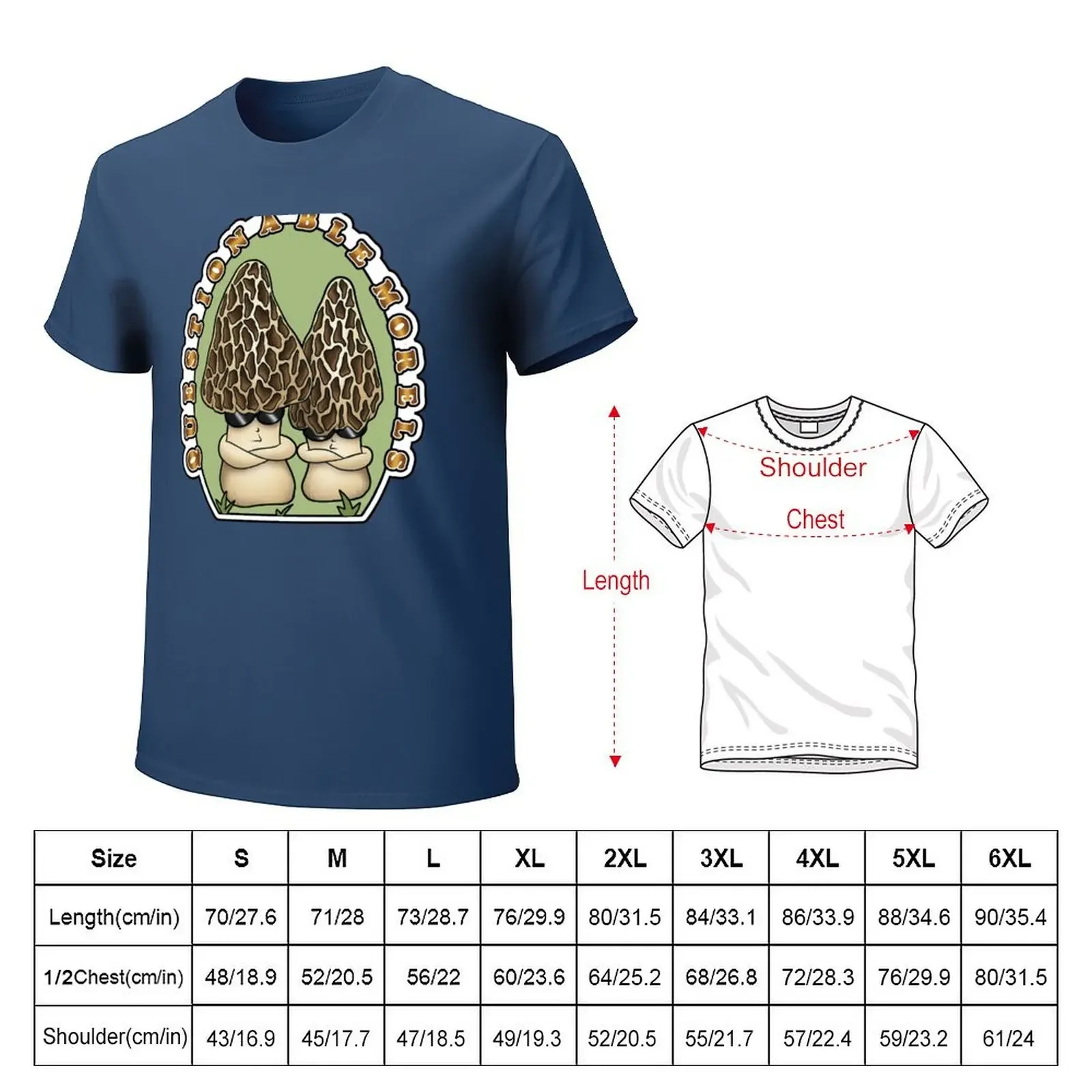 Funny Mushroom Morels design T-shirt plus size tops customs mens vintage t shirts