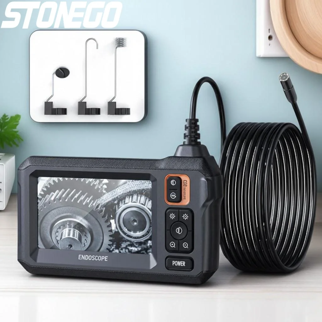 

1080P HD WiFi Endoscope 43 Inch Display 15m Cable Dual Head 2600mAh Auto Electrical Pipeline Inspection Tool