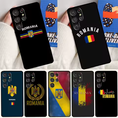 Romania Flag Phone Case For Samsung Galaxy S25 Ultra S23 S20 S21 S22 S24 FE S9 S10 Plus S24 Ultra Cover