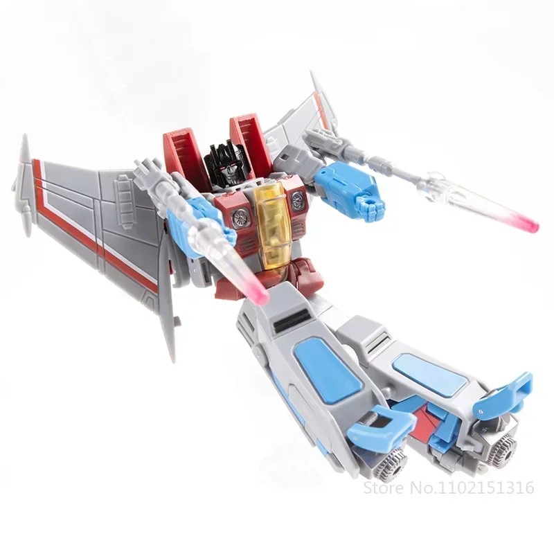 JINBAO Transformation FG-04 FG04 Starscream False Eperor Air Craft mit Ständer und Cape Crown Actionfigur mit Box