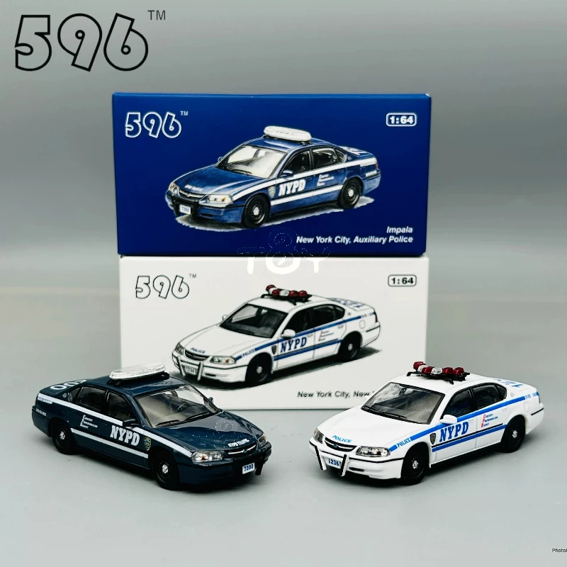 In stock 1: 64 New Product IMPALA NYPD New York Police Car, Black, Alloy Cast Static Car Model, Limited Edition, Gift,