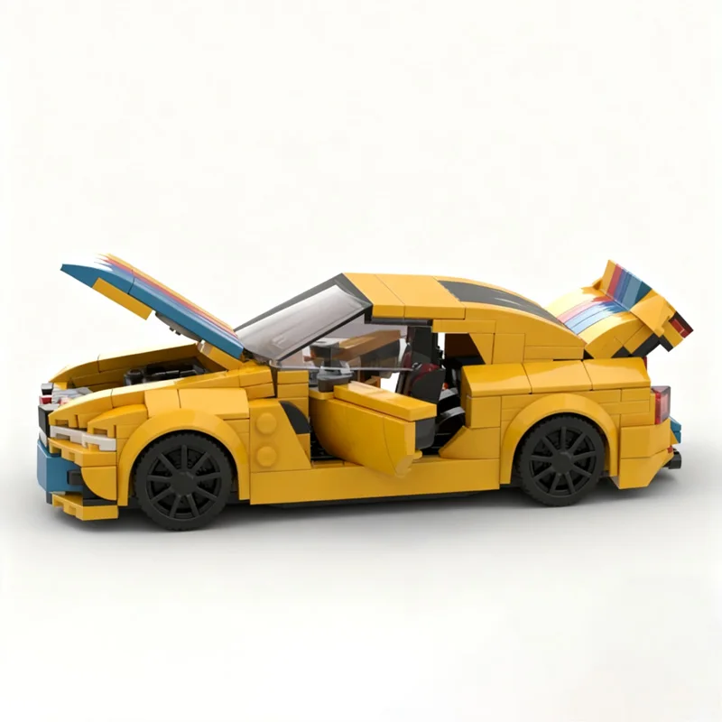 Modèle de voiture de course de vitesse MOC, briques de construction M4 F82, voiture de sport de premier niveau, technologie modulaire, cadeaux de vacances pour enfants, jouets à assembler