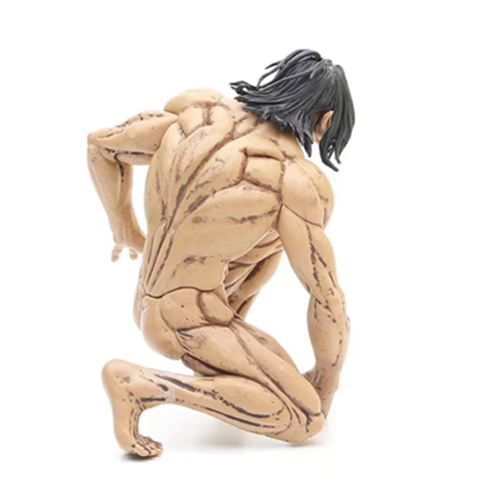 15CM Anime Attack on Titan Figures Eren Jaeger The Founding Titan Kneeling Form Model Dolls Gift Desktop Collection Toys