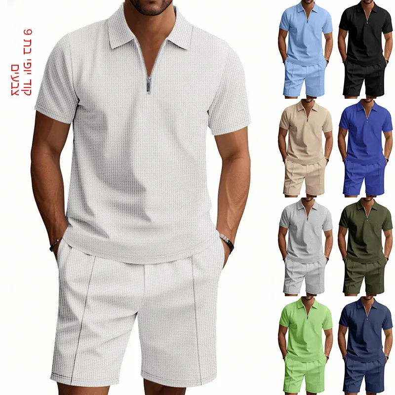 men's-casual-shirt-short-sleeve-zipper-neck-set-summer-polyester-shorts-outfit-polyester-fiber-100-short-length-pants