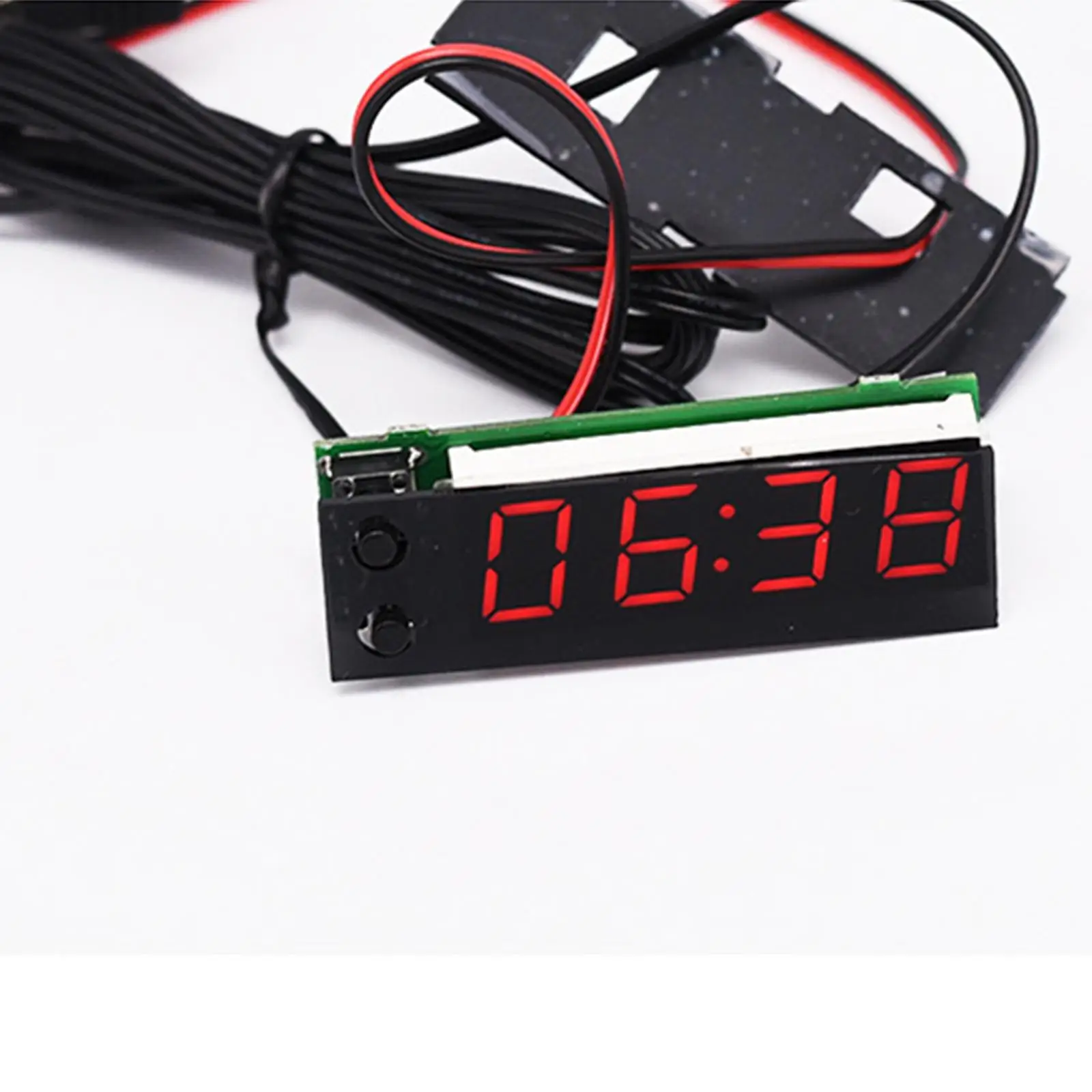 Car Clock Temperature Panel Meter High-precision Professional DIY 3 in 1 Replacement Multifunction Universal