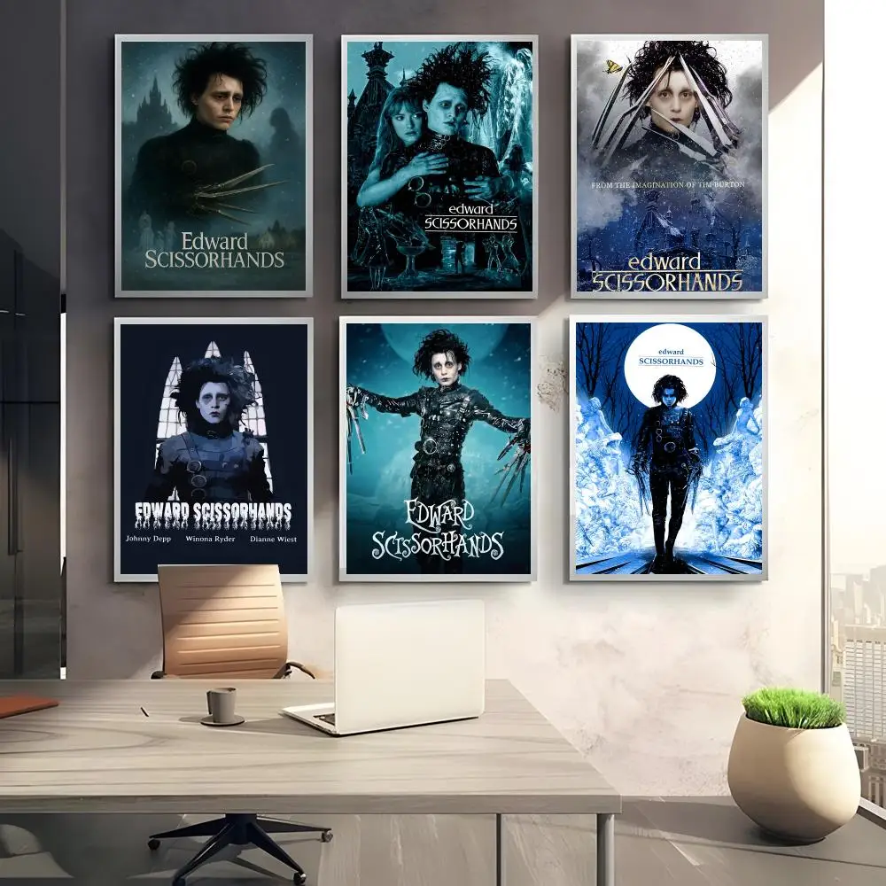 Movie E-Edward Scissorhands Poster Perfect Sticker Self Adhesive Art Designed for Home Dining Office Spaces