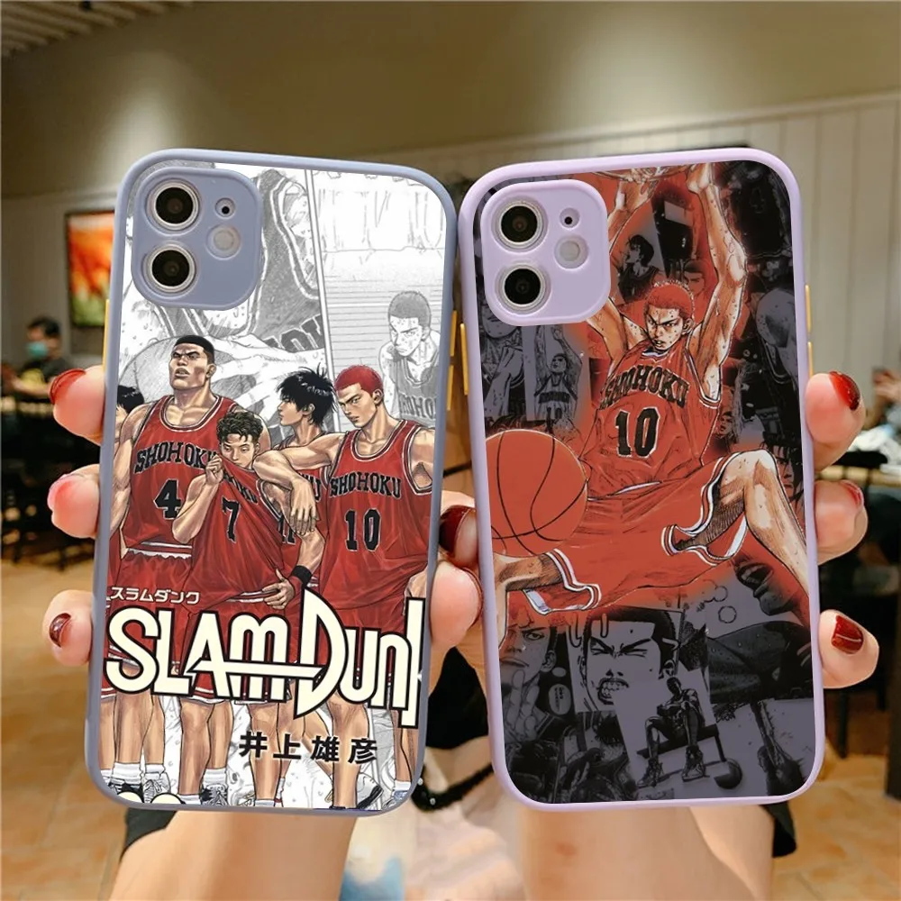 

S-Slam D-Dunk Anime Phone Case For IPhone 14 X XR XS 7 8 Plus 11 12 13 Pro MAX 13mini Matte Shockproof Case