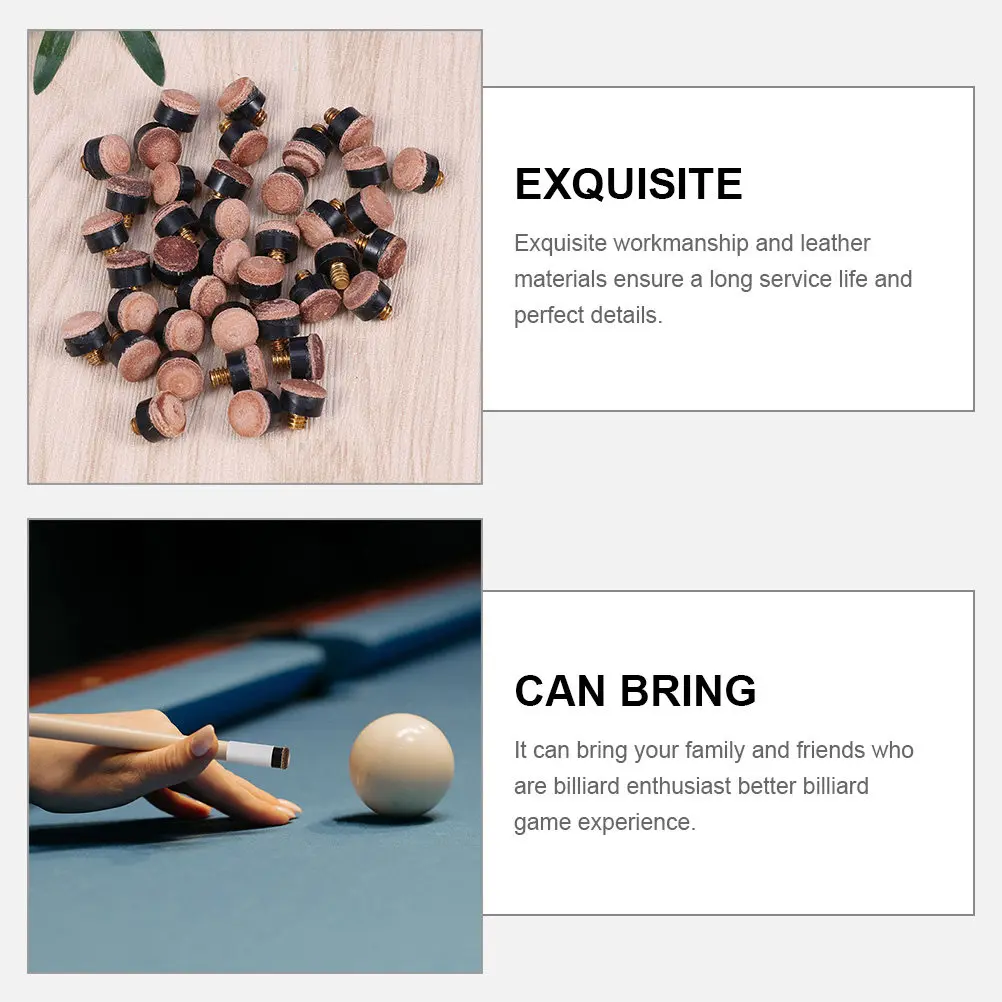 

25 шт. сменных наконечников для бильярдных киев, на винтовой основе, прочные, для профессионального снукера