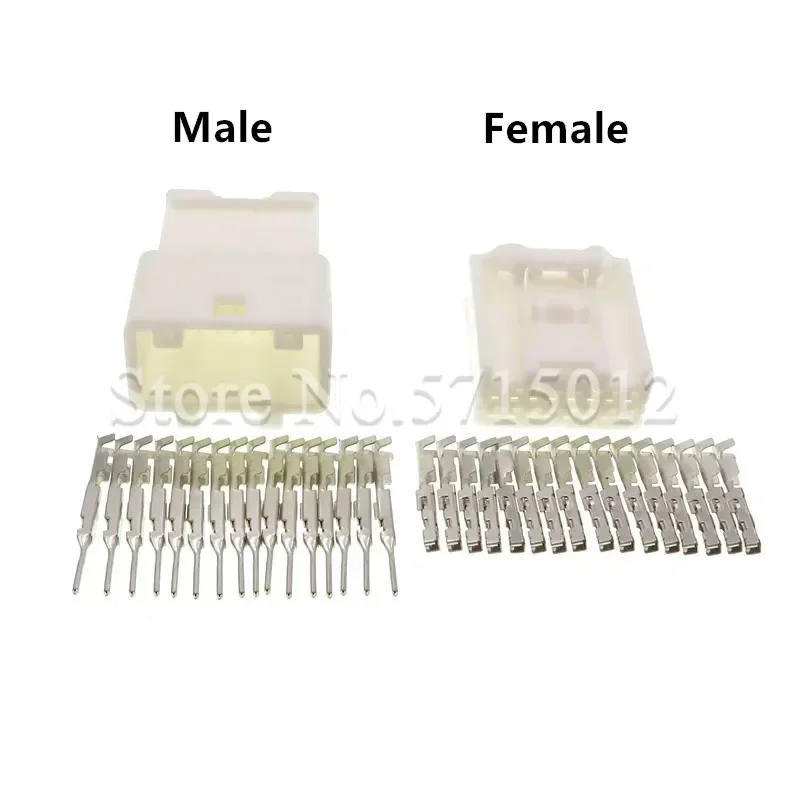16 Hole 0.7mm Automotive Modified Plug Female Male Wiring Harness Socket For Nissan
