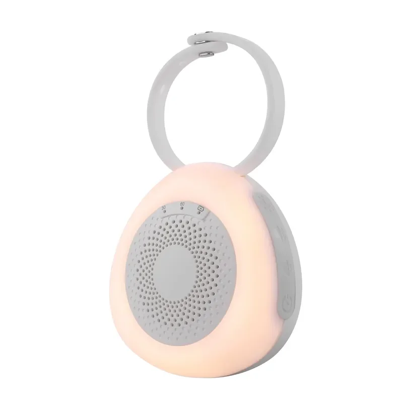Mini Sleep Sound Machine Rechargeable White Noise Player Baby Nursery Night Light with Timer Compact Design for Bedtime