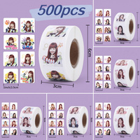 500PCS KPOP Girl Group BLACKPINK Cute Sealing Stickers For Notebook Laptop Helmet Decal