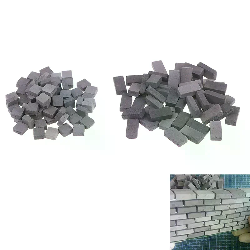 50/70pcs 1:16 Simulation Brick Diy Sand Table Landscape Scenery Building Toy High Quality Durable