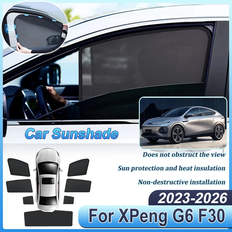 

Magnetic Car Sunshade For XPeng G6 Accessories 2026 2023-2025 Visor Window Anti-UV Heat insulation Accessorie Mosquito Auto Part