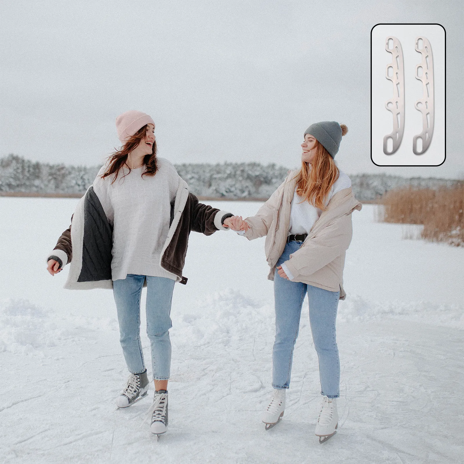 

Skating Replacement Blades Stainless Steel Metal Parts For Ice Skate Shoes Hockey Skates Figure Simple Design Practical Use