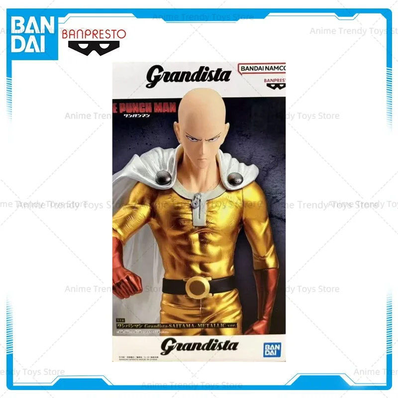 В наличии Оригинальная коллекционная модель BANDAI BANPRESTO One-Punch Man Сайтама Grandista-SAITAMA- METALLIC, игрушки, подарки WY