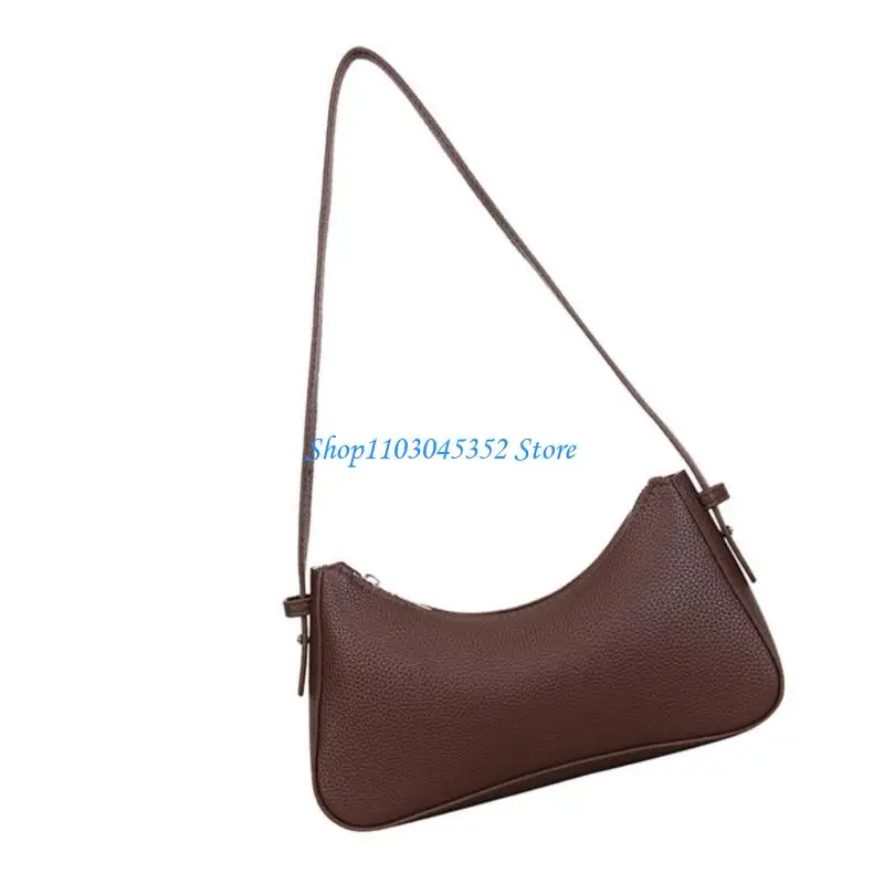 محفظة جلدية حقائب كتف صغيرة على شكل أهلة للنساء تحت الإبط حقائب يد هوبوس براثن عصرية مع حزام قابل للتعديل #5