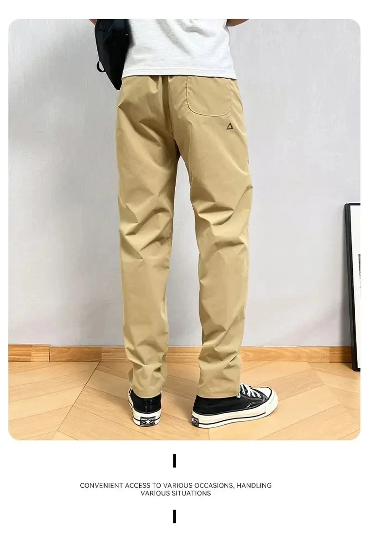 Sommerliche dünne Cargohose für Herren, lässige, schmal zulaufende Hose mit Reißverschlusstaschen, schnell trocknende Streetwear-Hose für den täglichen Gebrauch im Freien, S-3XL – Detail 13