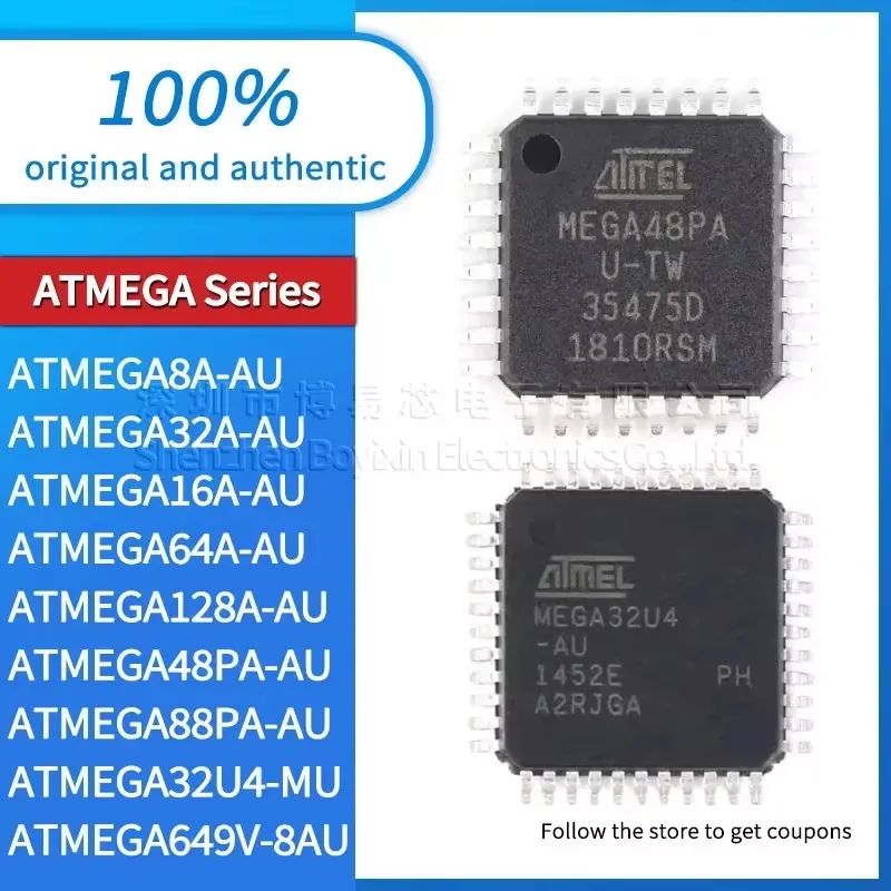 

ATMEGA 16U2 649V 809 48PA 32U4 64A 16L 32L 64 48A 644 8L 328 168 324 162 168PB 1284P 164PA 16U2 128A 48V-8 10 16AUR MUR AF ANR