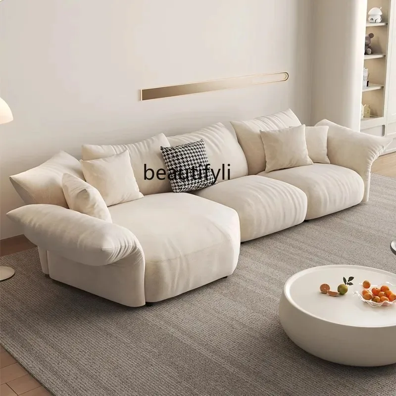 D2520 Large Villa Flat Floor Apartment Cream Style Petal Sofa Italian Minimalist Creative Irregular Sofa Set