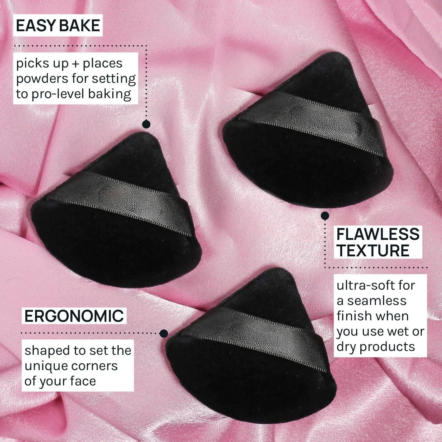 Lujoso juego de 6 esponjas para mezclar maquillaje suaves y esponjosas para lograr sin esfuerzo una belleza impecable: base de acabado perfecto