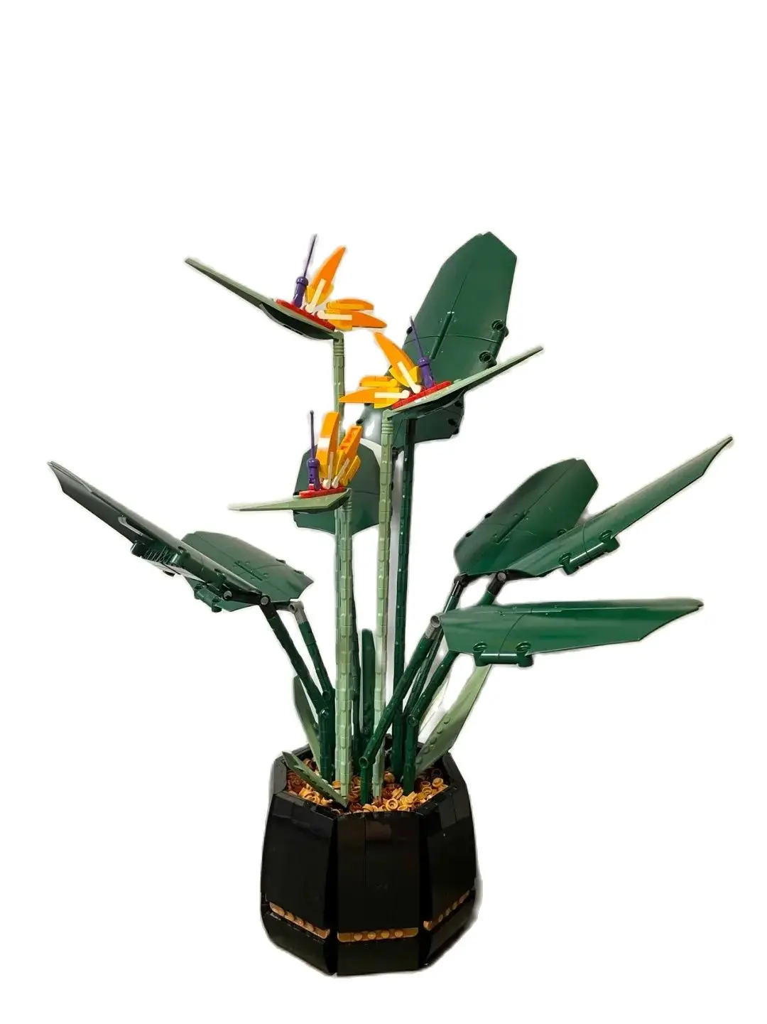 Bird of Paradise Bouquet Building Blocks Compatible 10289 Set Artificial Flower Plant Collection Home Decor Artwork Kids Adults