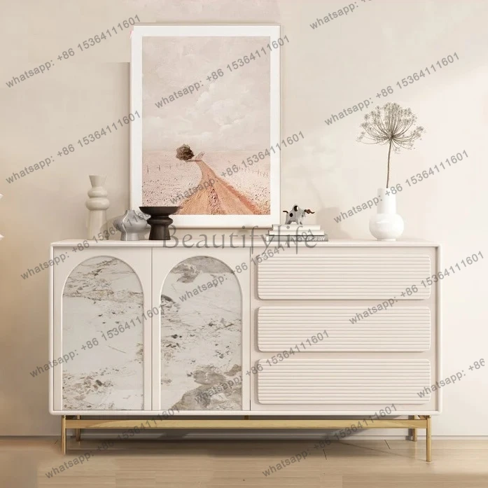 French light luxury entrance entrance living room Art Deco locker Villa dining room Italian side cabinet