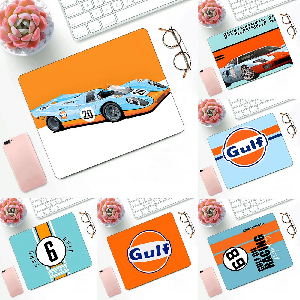 

Gulf Racing Car Gaming Mouse Pad XS Small Mousepad For PC Gamer Desktop Decoration Office Mouse Mat Deskmat Rug