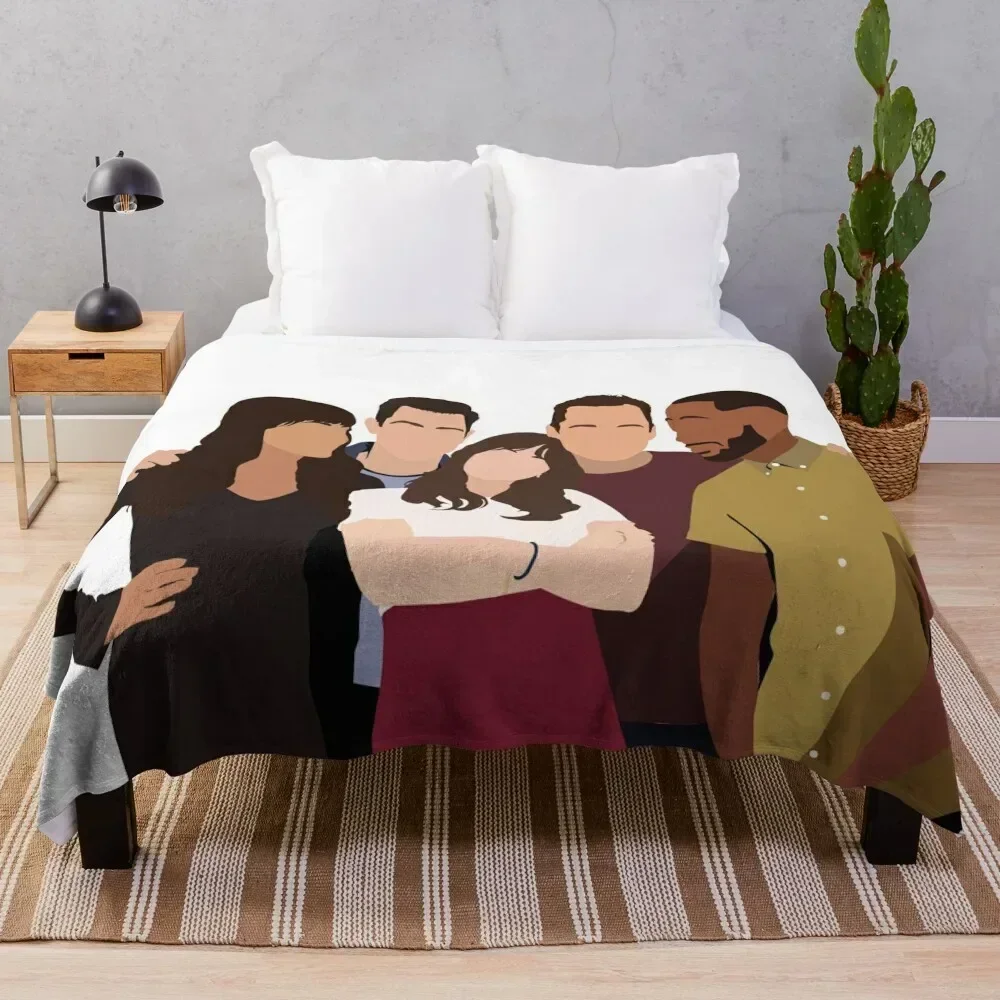 

New Girl Cast Throw Blanket Outdoor Soft Blanket for Picnic Beach Camping