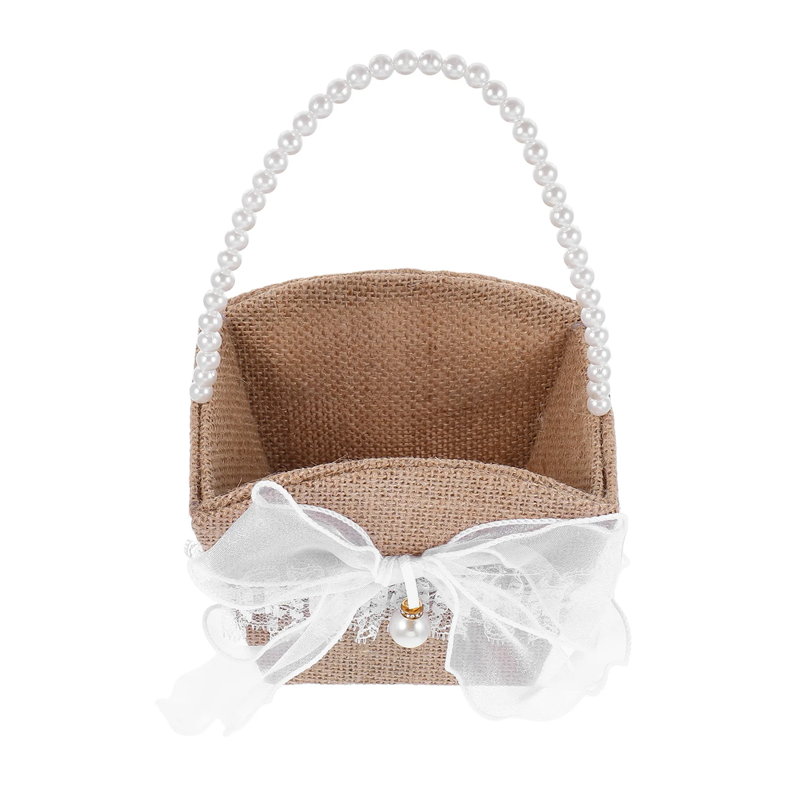 

Elegant Butterfly Flower Basket Linen Wedding Decorations Material Handwoven Wedding Decor Small Baskets Storage