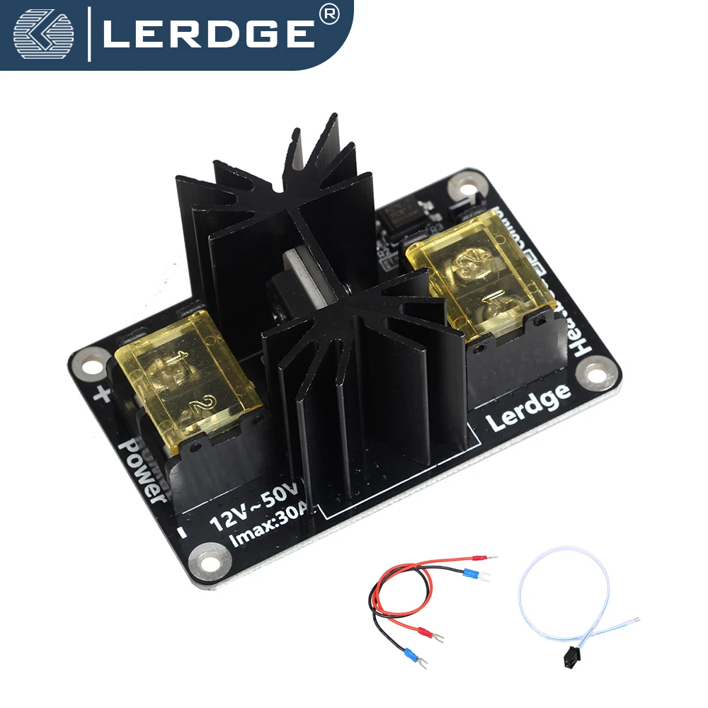 LERDGE 3D Printer Parts Hotbed MOSFET Power Expansion Board Heating Controller Hot Bed High Current Load Module 30A 12V or 24V