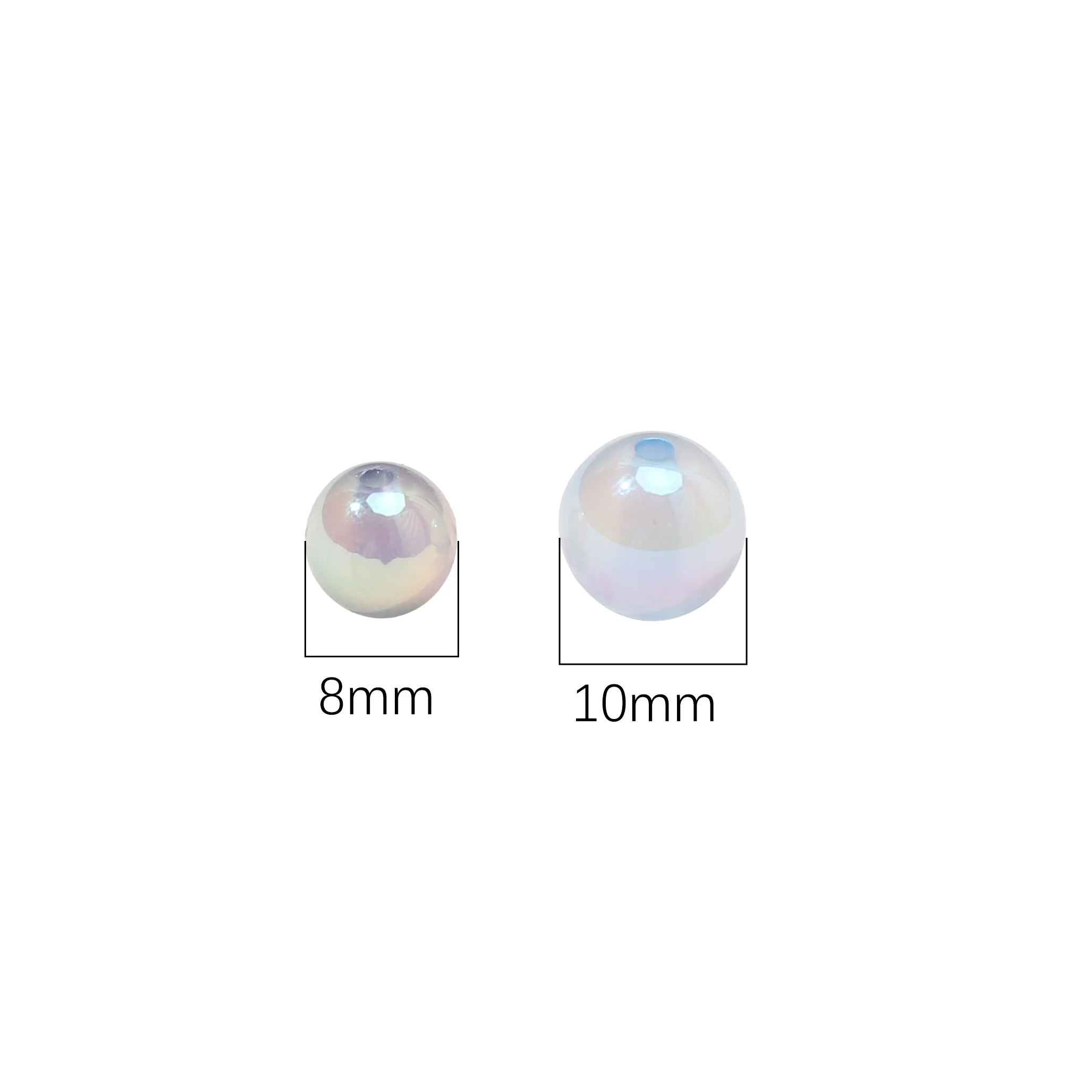 5/10 Stück helle, transparente, bunte Katzenaugen aus Acryl, exquisite Perlen für die Schmuckherstellung, DIY-Armband, handgefertigte Accessoires – Detail 4