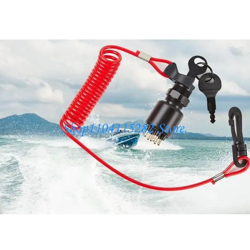  High Quality Boat Engine Ignitions Switches With Lanyard 175974 5005801 For OMC Evinrude 40-200HP Motors