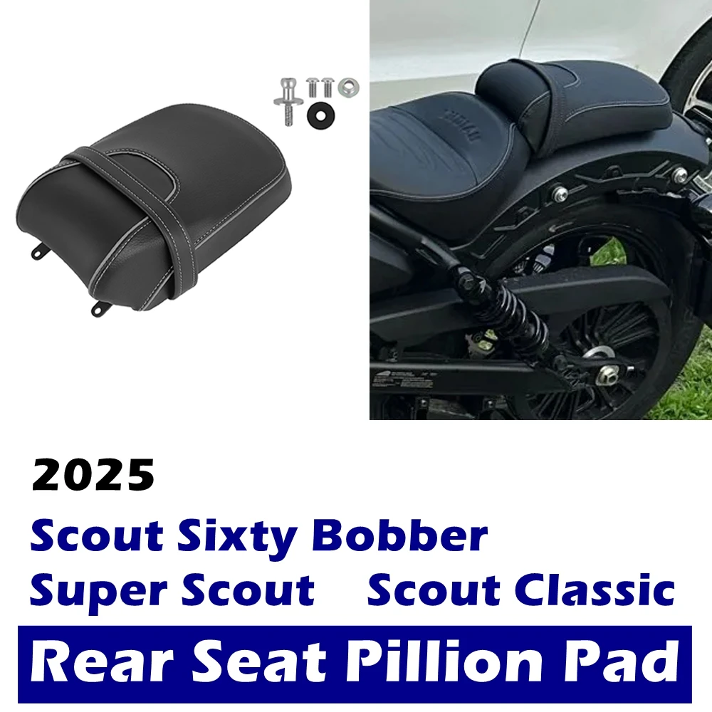 

Seat Cushion For Indian Super Scout Scout Sixty Bobber 2025 Motorcycle Accessories Passenger Ergonomic Rear Seat Pillion Pad