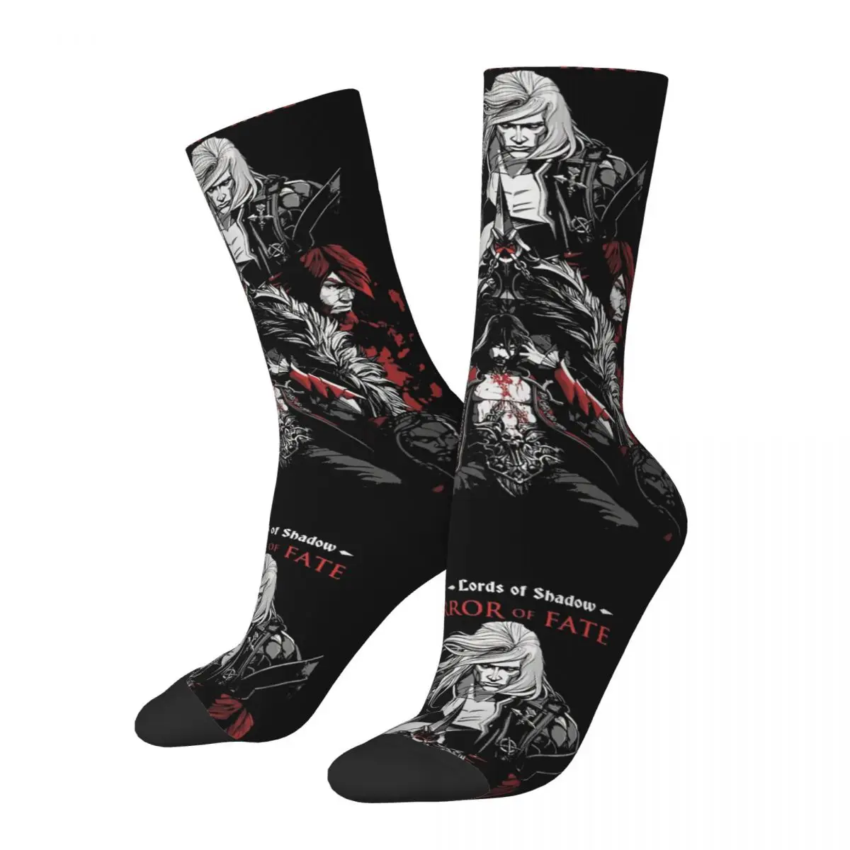 Funny Happy Men's compression Socks Mirror Or Fate Essential Vintage Harajuku Castlevania Street Style Novelty Casual Crew Crazy