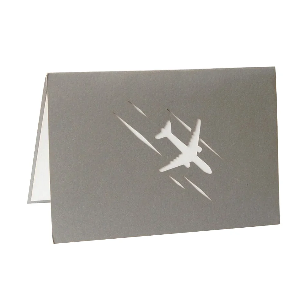 

3D Greeting Cards up Birthday Aircraft Colleague Lover Exquisite Craft Detailed Design Smooth Incision Hollow Carved Perfect