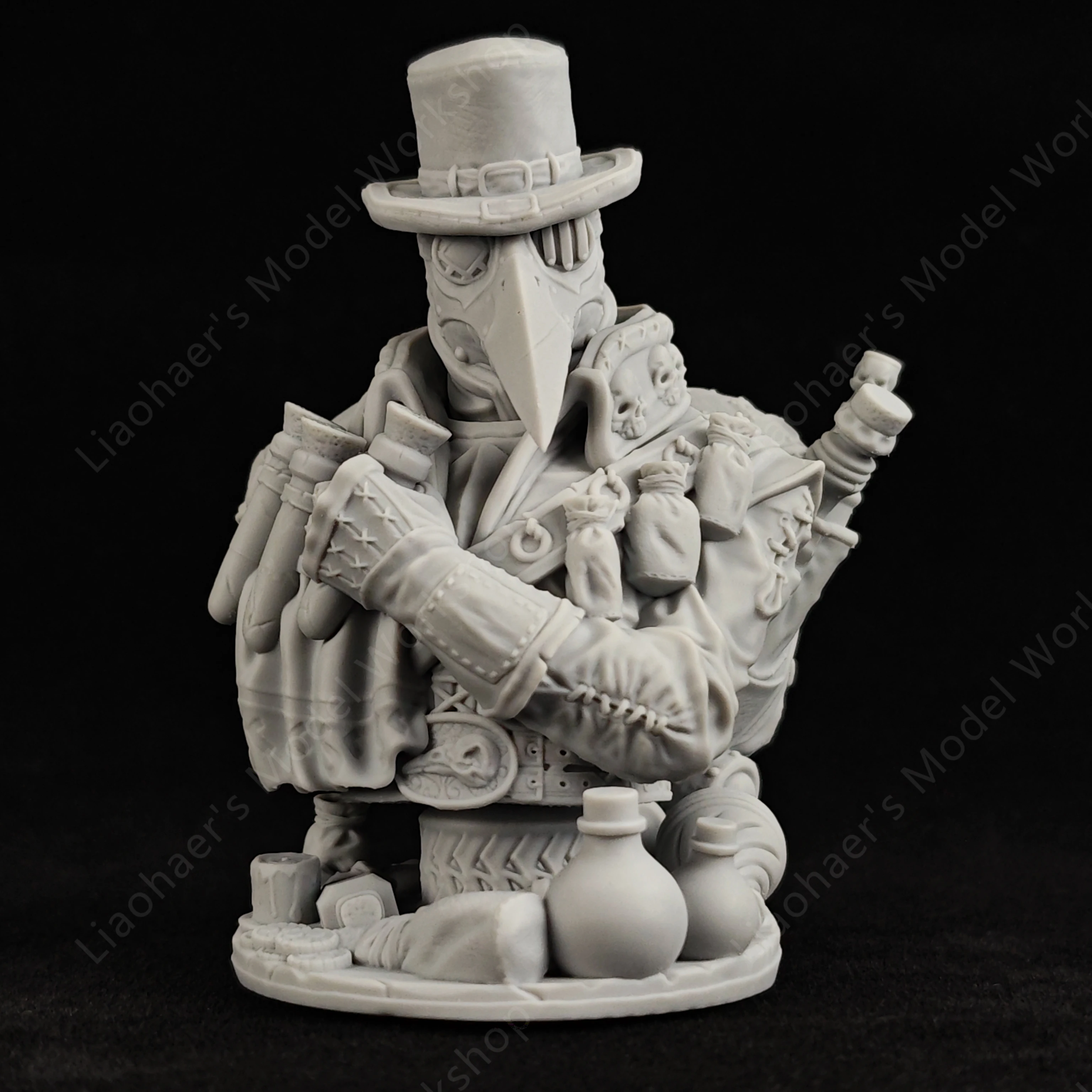 

Фигурка чумного доктора - Масштаб 1/10, серая модель из АБС-пластика - Высокодетализированная фигурка в стиле фэнтези - Коллекционная статуэтка для рабочего стола