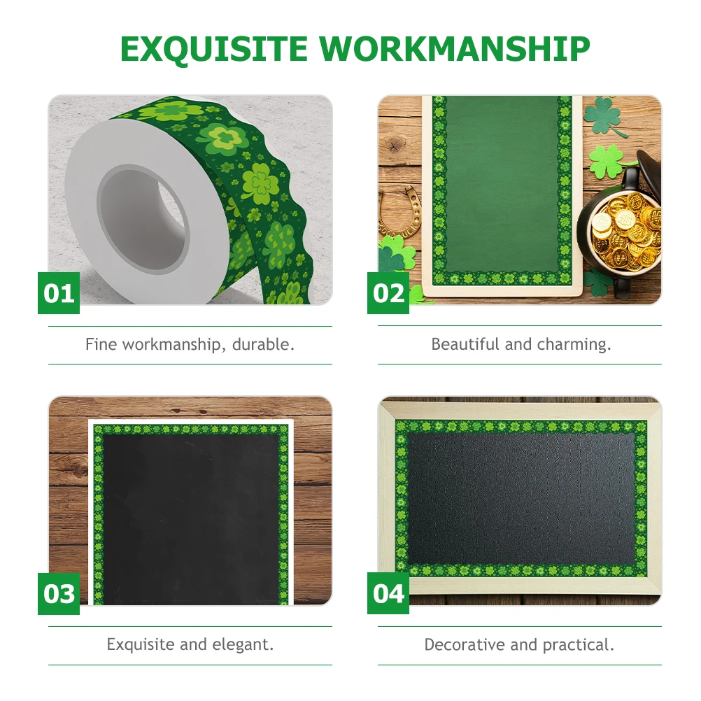 

Green Bulletin Board Border Trim for St Patrick's Day Party Decorations Classroom Office Home Bar Cafe Irish