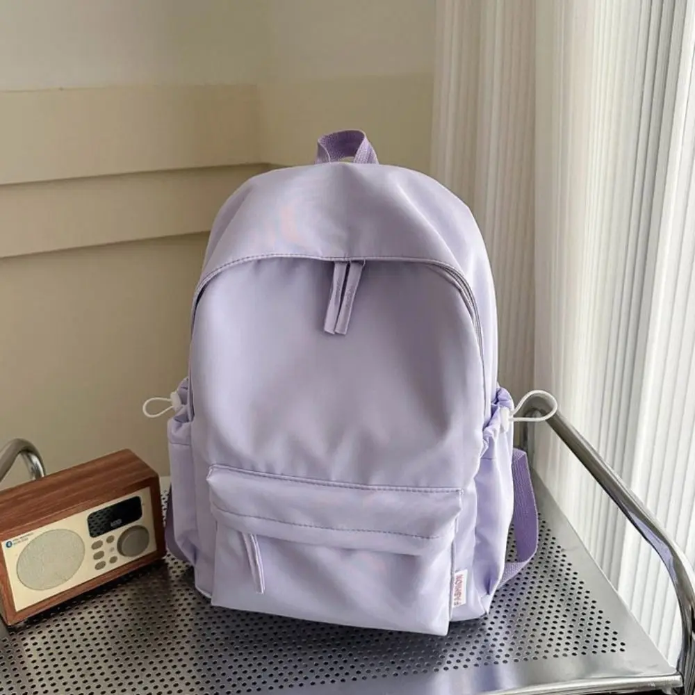 Waterproof Small Pack Solid Color Backpack Korean Style Solid Color Student Shoulder Bag Handbag Casual Backpack Outdoor
