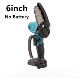 6 Inch Mini Cordless Electric Chain Saw Woodworking Handheld Pruning Chainsaw Garden Portable Cutting Tool for Makita Battery