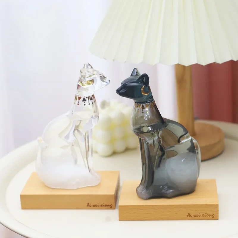 Glass Figurines Weather Forecast Widget Animal Figurines Desk Decoration Accessories Decoration Crafts Valentine Gift Ideas