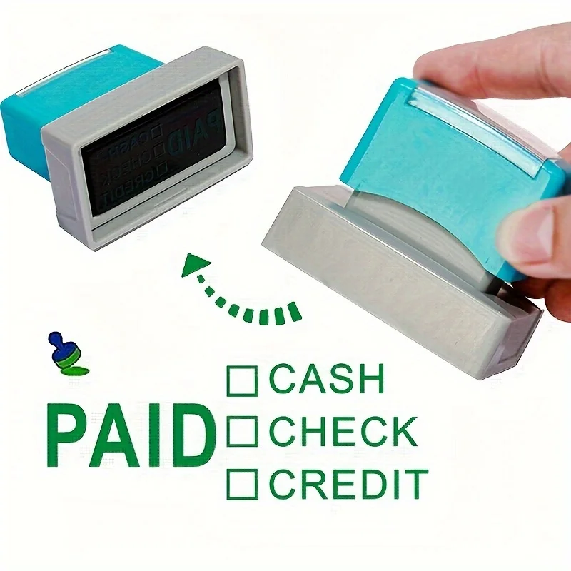 1pc Premium Payment Options Stamp - Cash, Check, Credit Card - Durable, Time-Saving, Professional Design for Multiple Payment Me