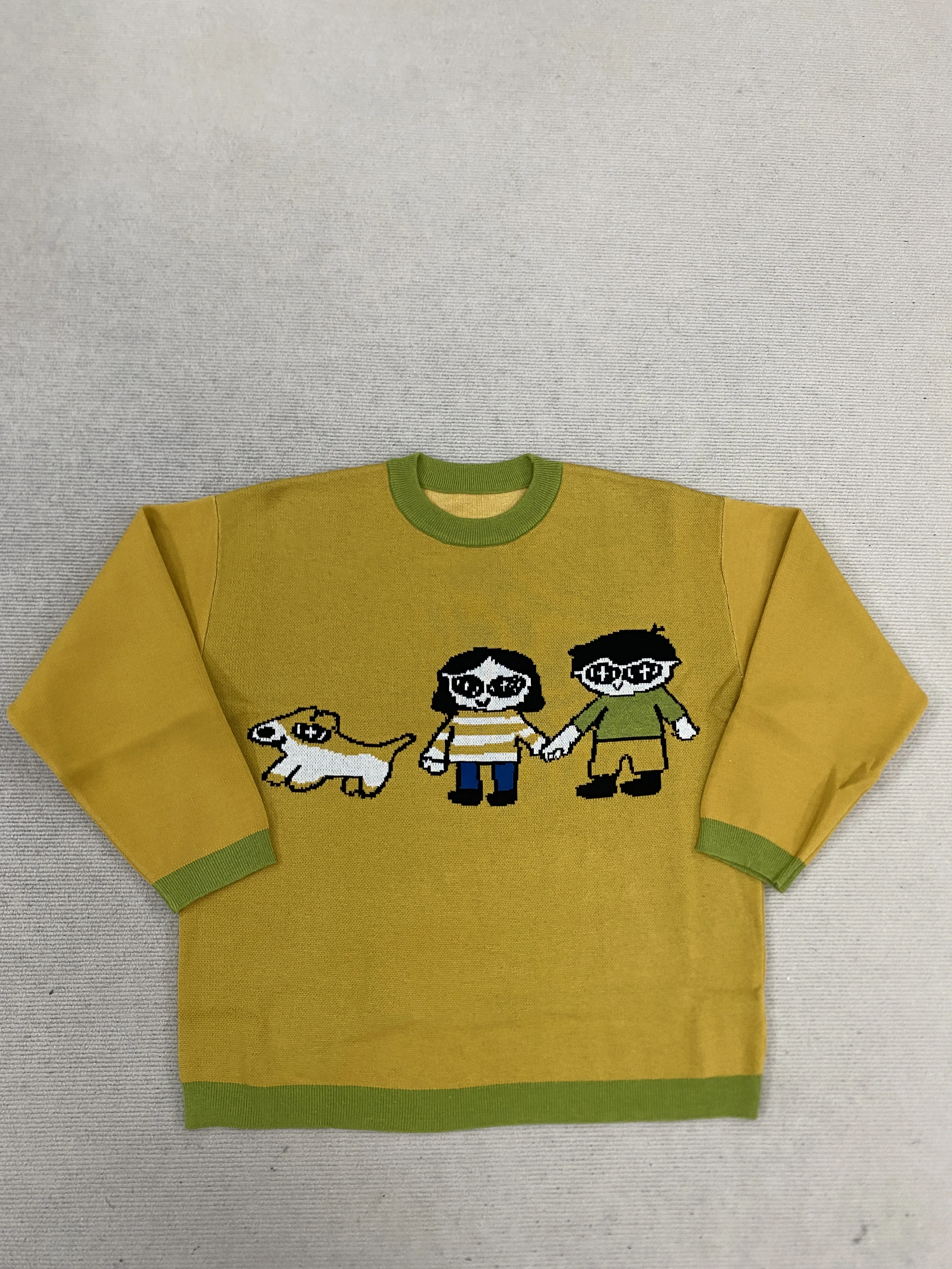 

Elegant Retro Pattern Knit Sweater In Soft Autumn Winter Vintage Style With Unique Small Batch Design