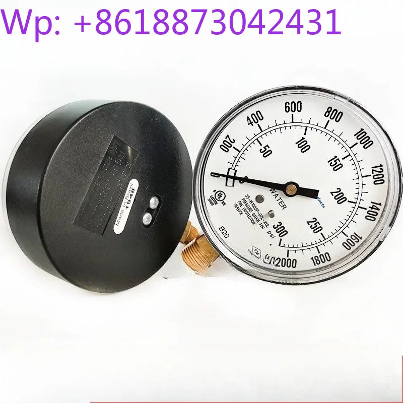 0-300Psi Water Pressure Gauge 2000kPa 35-W1005P-02L-XUL 1pcs