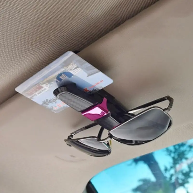 1Pcs Car Glasses Holder Sun Visor Mount Sunglasses Clip Holder Rhinestone Bracket Portable Sunglasses Crystal Clip Decoration