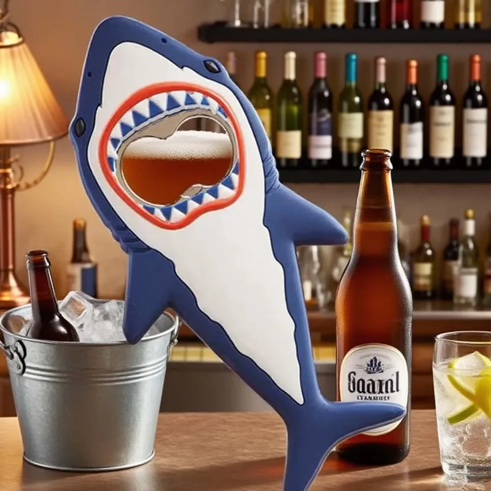 2026 new  3D Shark Magnet Beer Opener - Fridge Stickers, Practical Kitchen Gadgets for Bottle Lid Opening